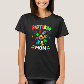 Camiseta Autista Mãe Quebra-cabeça Suporta Awarenes Familia