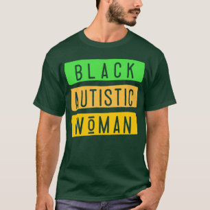 Camiseta Autista Negra Sensibilização Coração Colorida