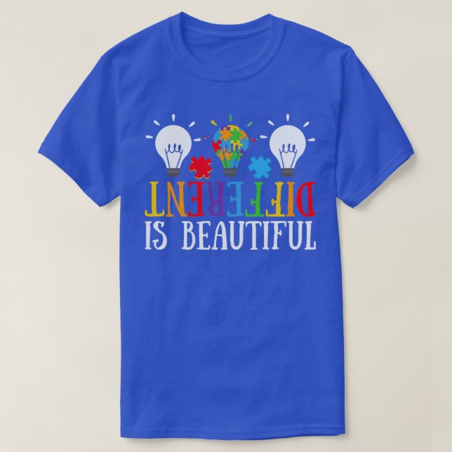 Camiseta Autistic Different Is Beautiful Autism (Frente do Design)