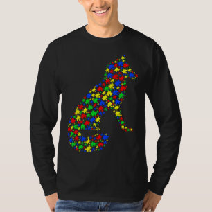 Camiseta Autistic Fox Puzzle Animals Support Autism Awarene