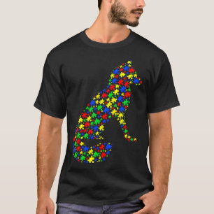 Camiseta Autistic Fox Puzzle Animals Support Autism Awarene