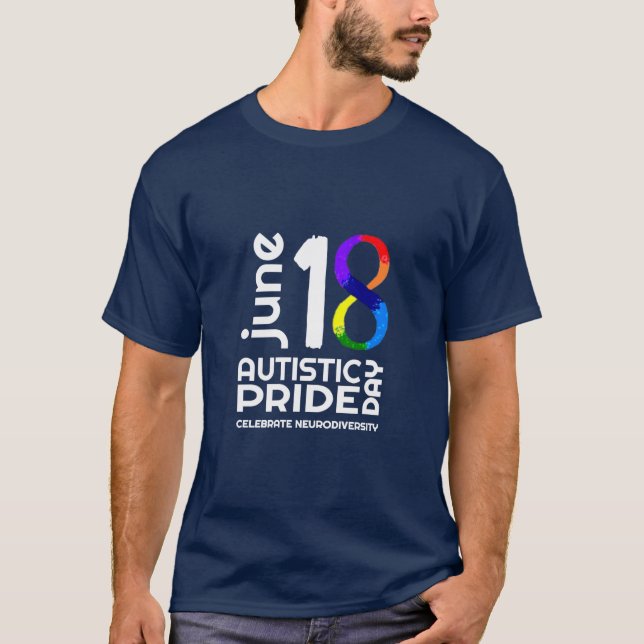 Camiseta Autistic Pride T-Shirt Blue (Frente)