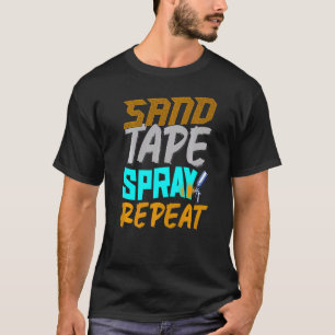 Camiseta Auto Body Painter Sand Tape Spray Auto Body Techni