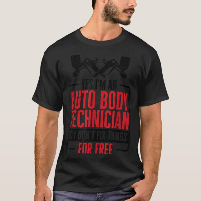 Camiseta Auto Body Technician Vehicle Repair Car Maintenanc (Frente)