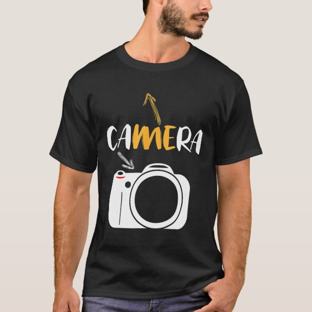 Camiseta Auto-consciência de câmara para fotógrafos (Frente)