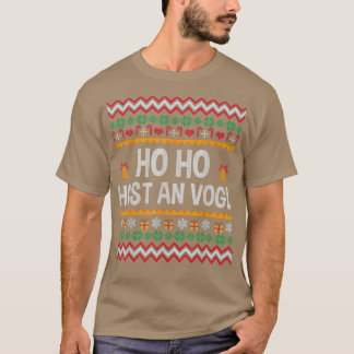 Camiseta Auto-falante alemão de Natal feio Ho Ho Ho Ho Engr