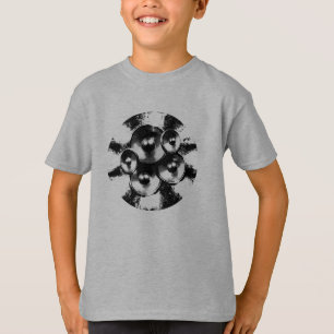 Camiseta Auto-falante preto e branco da música em um