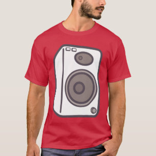 Camiseta auto-falantes de música vintage