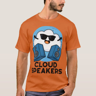 Camiseta Auto-falantes de Nuvem Tempo Curto Pun 1