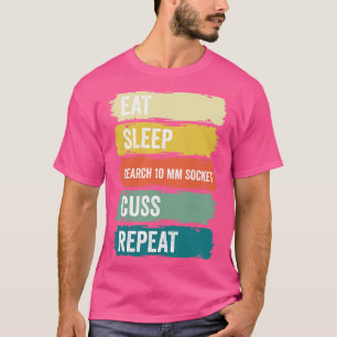 Camiseta Auto Mechanic Funny Garage Fix s Mecânico 10 mm