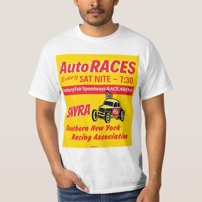 Camiseta AUTO RAÇAS! Logotipo justo dos estradas RACEARENA (Frente)