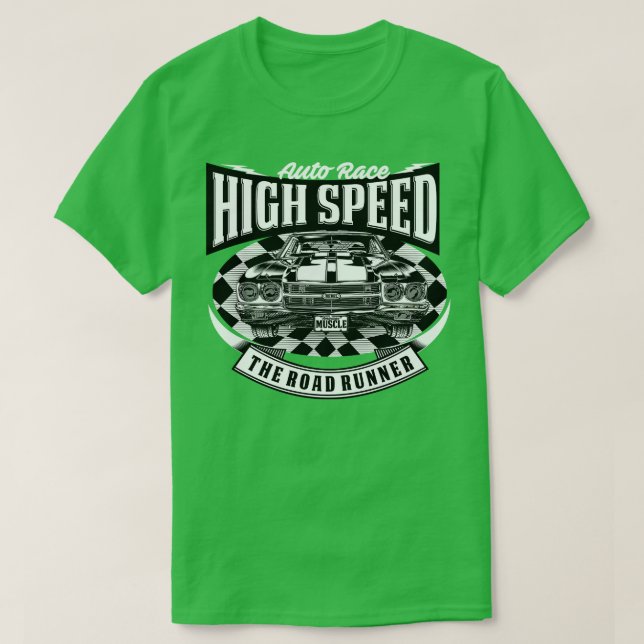 Camiseta Auto Race Alta Velocidade (Frente do Design)