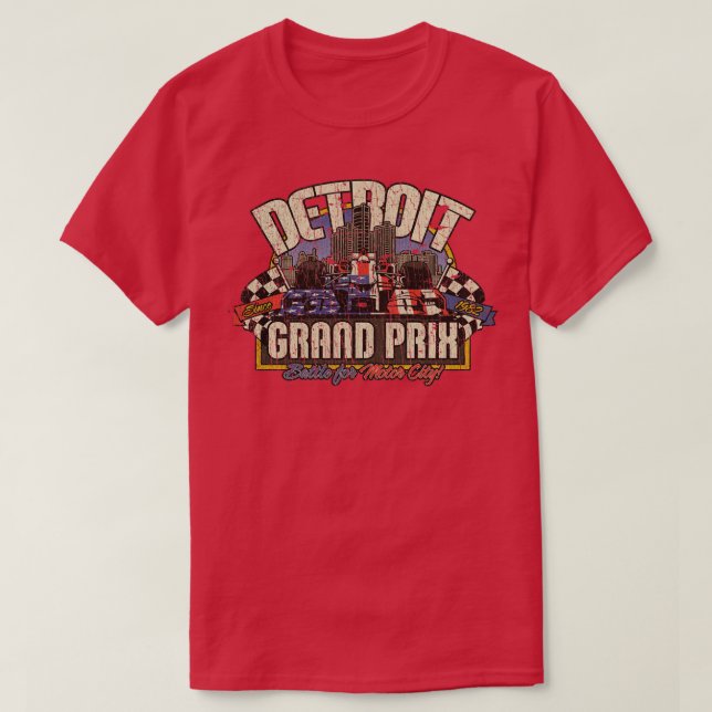 Camiseta Auto Racing Detroit Grand Prix 1982  (Frente do Design)