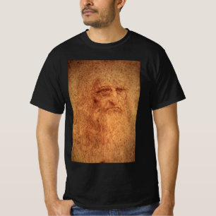 Camiseta Auto-retrato de Leonardo da Vinci, Arte Renascenti