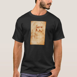 Camiseta Auto-Retrato de Leonardo da Vinci cerca de