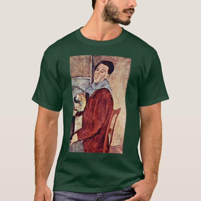 Camiseta Auto-Retrato por Modigliani Amedeo (Frente)