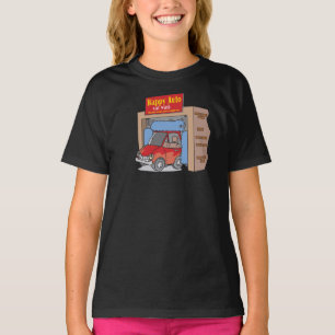 Camiseta Auto t-shirt feliz das meninas do lavagem de