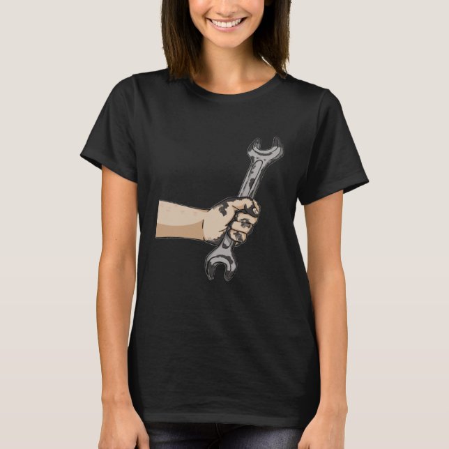 Camiseta Auto Wrench Workshop  Garage Car Mechanic (Frente)