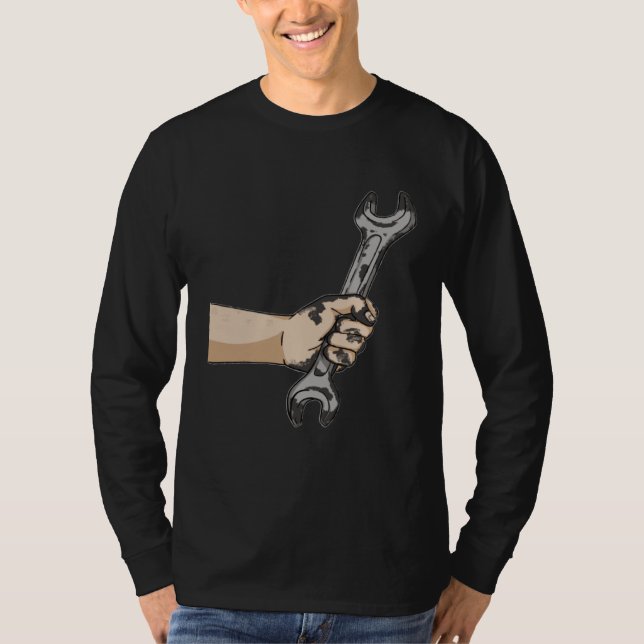 Camiseta Auto Wrench Workshop  Garage Car Mechanic (Frente)