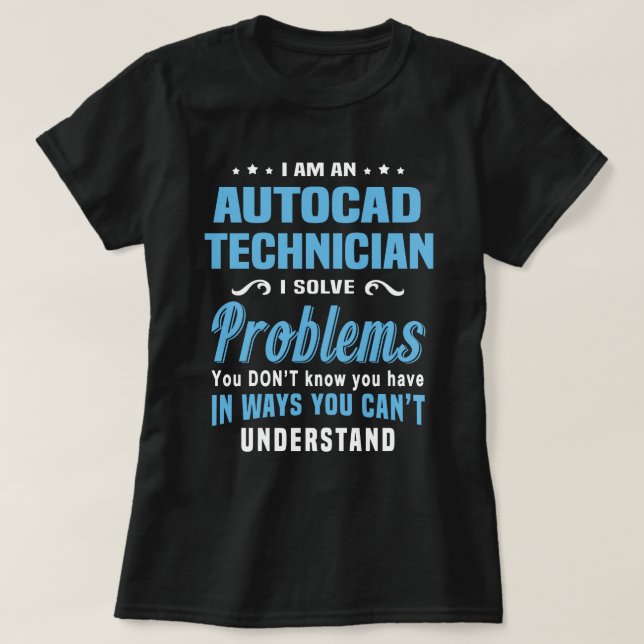 Camiseta Autocad Technician (Frente do Design)