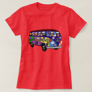 Camiseta Autocarro da Paz do Macaco de Meia
