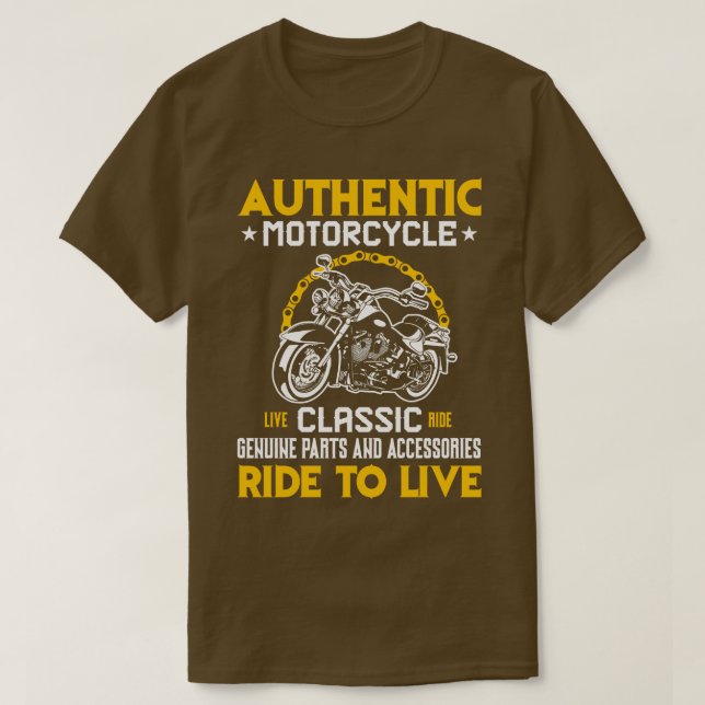 Camiseta Autociclo ao vivo clássico (Frente do Design)