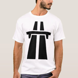 Camiseta Autoestrada, Auto-estrada, Autobahn - Preto
