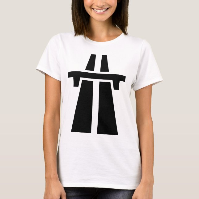 Camiseta Autoestrada, Autobahn - Preto (Frente)