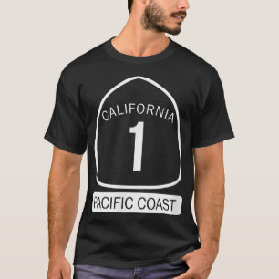 Camiseta Autoestrada da Costa do Pacífico da Califórnia 1 