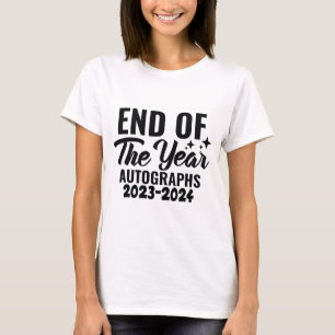 Camiseta Autográficos Do Ano 20232024 Último Dia Da Escola
