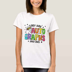 Camiseta Autógrafos Do Dia Passado Vivem Engraçados