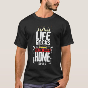 Camiseta Autohome Rv Camping Camper Life Foge Quando Seu H