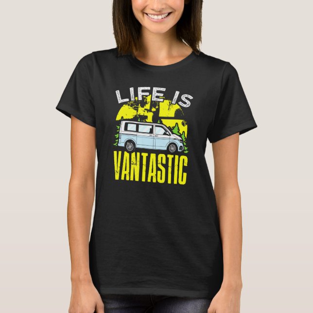 Camiseta Autohome Rv Camping Life É Vantastic Camper Van (Frente)