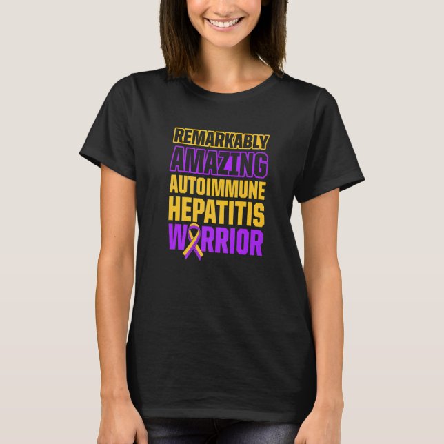 Camiseta Autoimunose Hepatite Sobrevivente 16 (Frente)