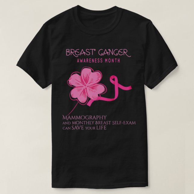 Camiseta Automama de mamografia com consciência do Cancer (Frente do Design)