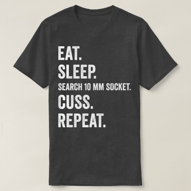 Camiseta Automático Mecânico de 10 mm (Frente do Design)