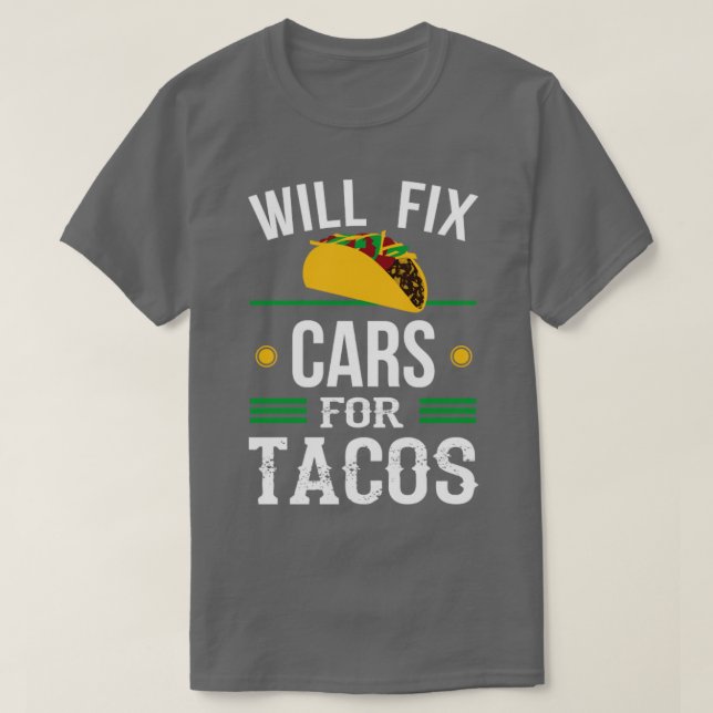 Camiseta Automático Mecânico Funny Garage Fixar Automóveis  (Frente do Design)