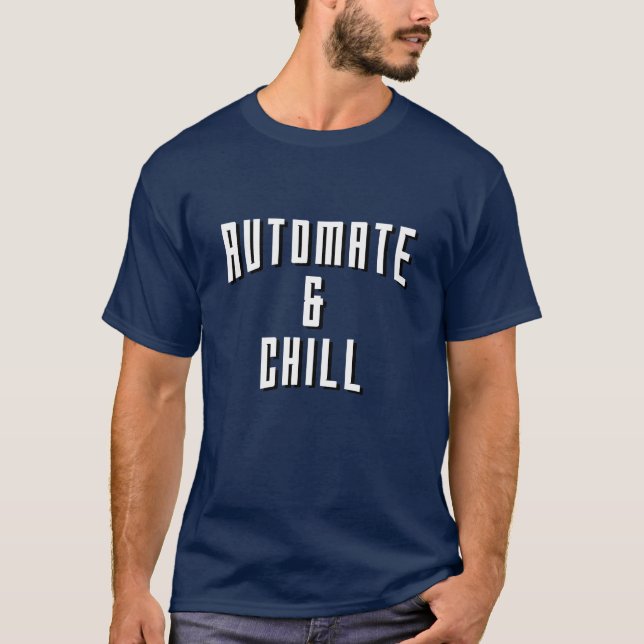 Camiseta automatize e resfrie o engenheiro de software ai (Frente)