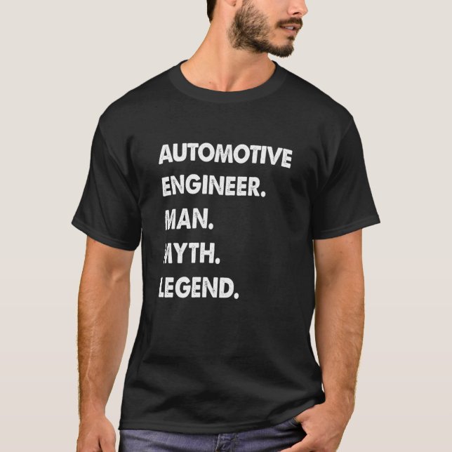 Camiseta Automotive Engineer Man Myth Legend (Frente)