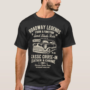 Camiseta Automotive Nostalgia Classic Car Cruise em Distres