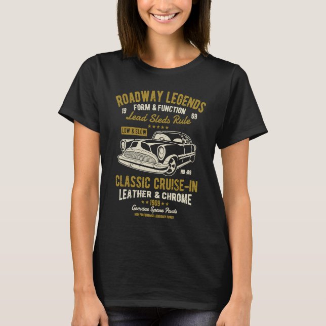 Camiseta Automotive Nostalgia Classic Car Cruise in Distres (Frente)