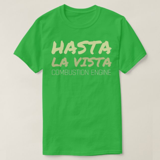 Camiseta Automóveis ecológicos do motor de combustão Hasta  (Frente do Design)
