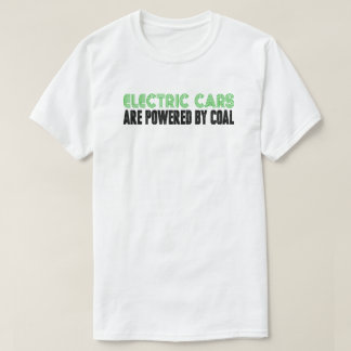 Camiseta Automóveis Elétricos Alimentados Por Carvão Anti-A