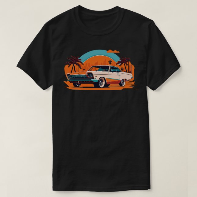 Camiseta Automóveis retrorclássicos (Frente do Design)