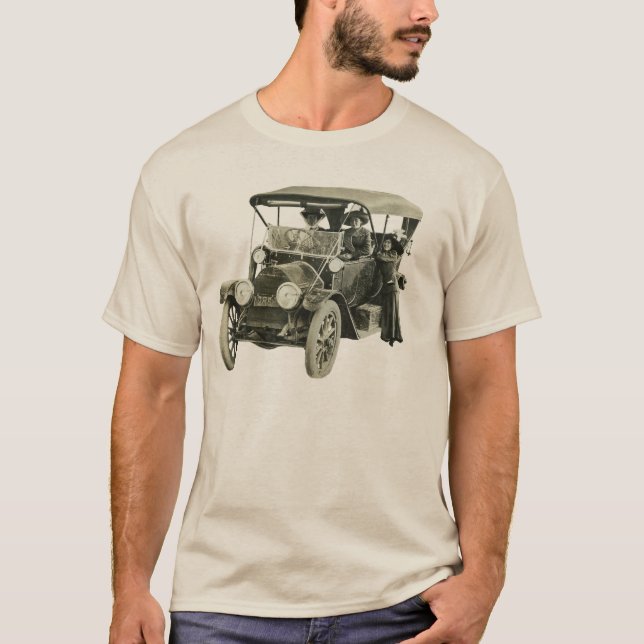 Camiseta Automóvel 1912 do cadillac do vintage com (Frente)