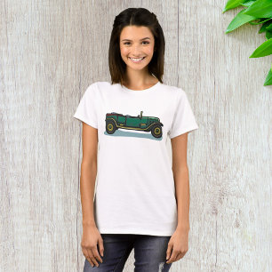Camiseta Automóvel Clássico de Carro vintage Verde Antigo