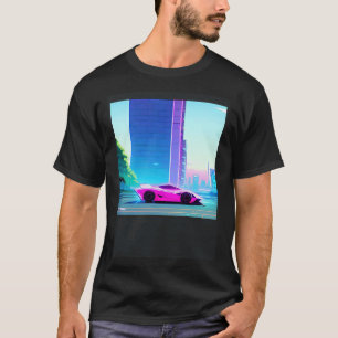 Camiseta Automóvel sintético ultrun retrowave futuresynics
