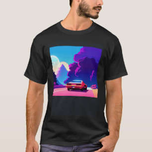 Camiseta Automóvel sintético ultrun retrowave futuresynics