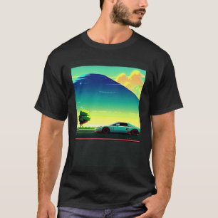 Camiseta Automóvel sintético ultrun retrowave futuresynics