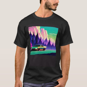 Camiseta Automóvel sintético ultrun retrowave futuresynics